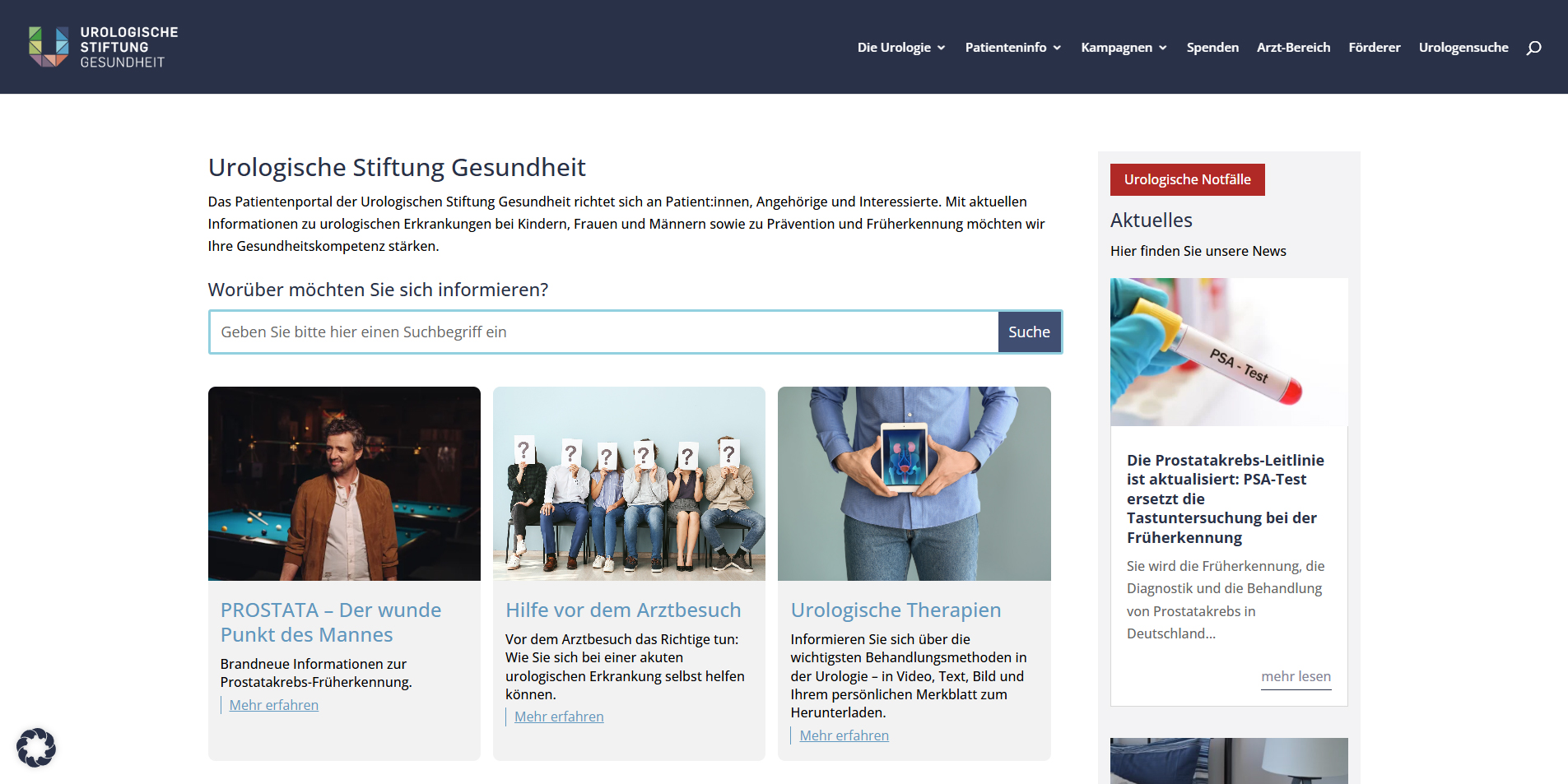 Wissenswertes | Urologische Stiftung Gesundheit gGmbH | Urologie BAUMUNK